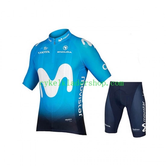 2018 Movistar Team Män Cykeltröja och Cykelshorts N001