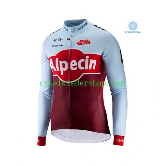 2018 Team Katusha Alpecin Män Cykeltröja Vinter Thermal Fleece N001