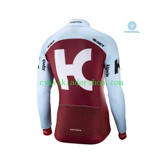 2018 Team Katusha Alpecin Män Cykeltröja Vinter Thermal Fleece N001