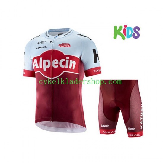 2018 Team Katusha Alpecin Barn Cykeltröja och Cykelshorts N001