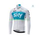 2018 Team Sky Män Cykeltröja Långärmad och Bib Cykeltights Vinter Thermal Fleece N001