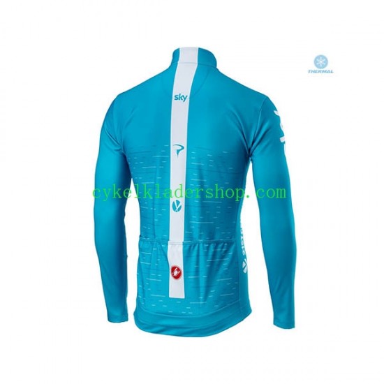 2018 Team Sky Män Cykeltröja Vinter Thermal Fleece N002