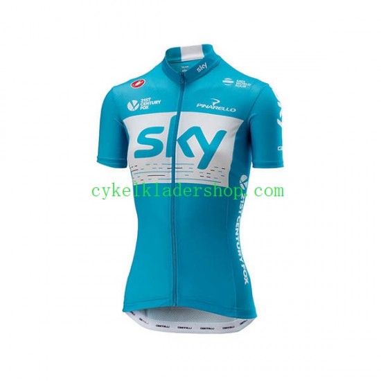 2018 Team Sky Kvinnor Cykeltröja Kortärmad N002