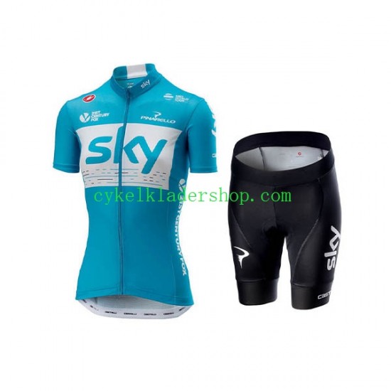 2018 Team Sky Kvinnor Cykeltröja och Cykelshorts N002