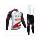 2018 Team UAE Män Cykeltröja Långärmad och Bib Cykeltights N001