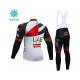 2018 Team UAE Män Cykeltröja Långärmad och Bib Cykeltights Vinter Thermal Fleece N001