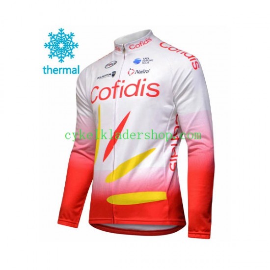 2019 Cofidis Pro Team Män Cykeltröja Vinter Thermal Fleece N001