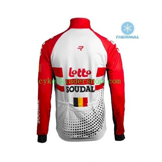 2019 Lotto Soudal Män Cykeltröja Långärmad och Bib Cykeltights Vinter Thermal Fleece N001