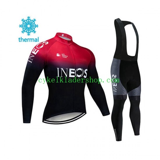 2019 TEAM INEOS (2) Män Cykeltröja Långärmad och Bib Cykeltights Vinter Thermal Fleece N001