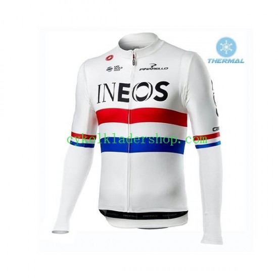 2019 TEAM INEOS Män Cykeltröja Långärmad och Bib Cykeltights Vinter Thermal Fleece N001