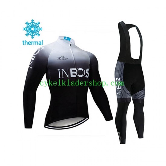 2019 TEAM INEOS Män Cykeltröja Långärmad och Bib Cykeltights Vinter Thermal Fleece N003