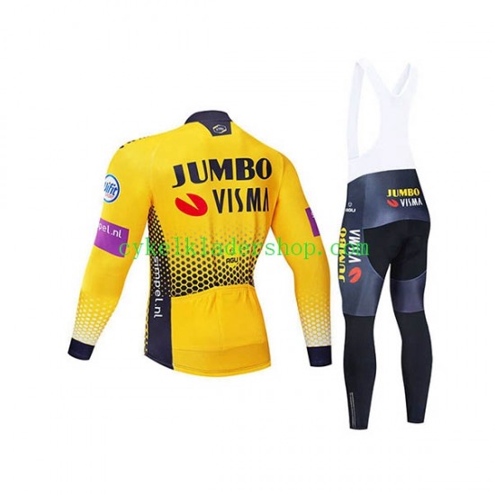 2019 Team Jumbo–Visma Män Cykeltröja Långärmad och Bib Cykeltights N001