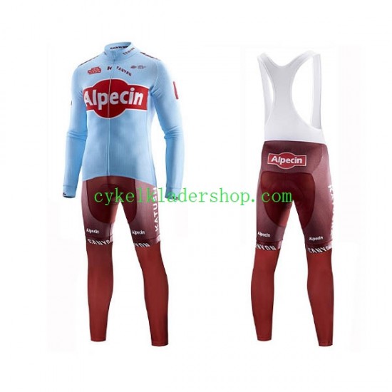 2019 Team Katusha Alpecin Män Cykeltröja Långärmad och Bib Cykeltights N001