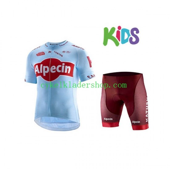 2019 Team Katusha Alpecin Barn Cykeltröja och Cykelshorts N001