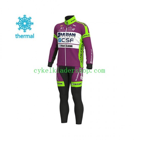 2020 Bardiani–CSF Män Cykeltröja Långärmad och Bib Cykeltights Vinter Thermal Fleece N001