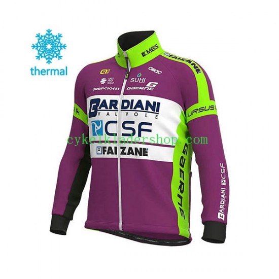 2020 Bardiani–CSF Män Cykeltröja Vinter Thermal Fleece N001