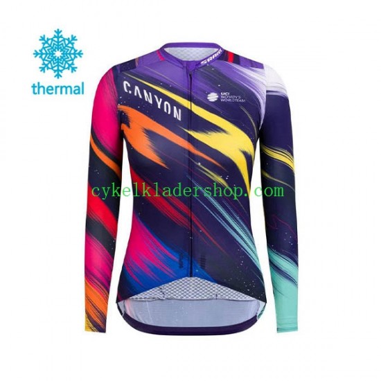 2020 Canyon–SRAM Kvinnor Cykeltröja Vinter Thermal Fleece N001