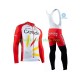 2020 Cofidis Pro Team Män Cykeltröja Långärmad och Bib Cykeltights Vinter Thermal Fleece N001