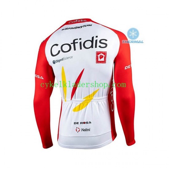 2020 Cofidis Pro Team Män Cykeltröja Långärmad och Bib Cykeltights Vinter Thermal Fleece N001