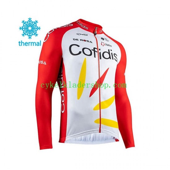 2020 Cofidis Pro Team Män Cykeltröja Vinter Thermal Fleece N001