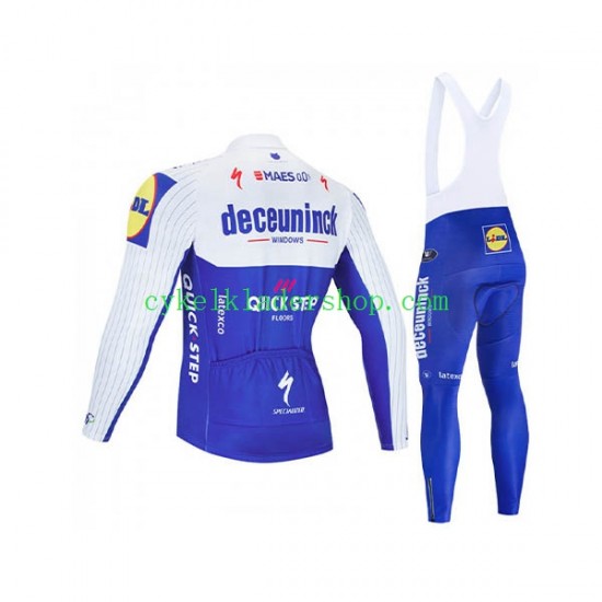 2020 Deceuninck–Quick-Step Män Cykeltröja Långärmad och Bib Cykeltights N001