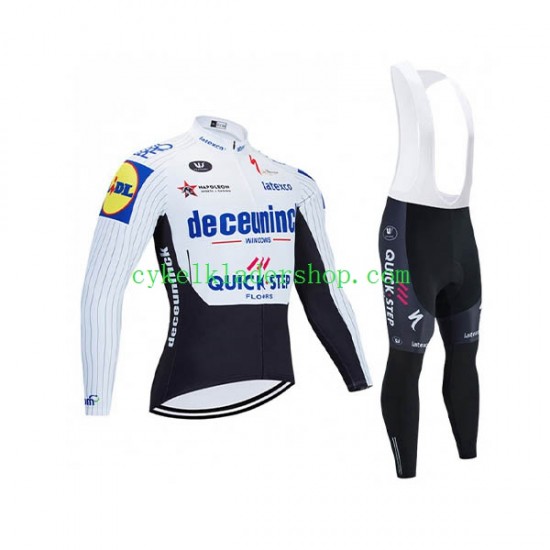 2020 Deceuninck–Quick-Step Män Cykeltröja Långärmad och Bib Cykeltights N004