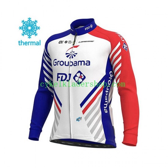 2020 Groupama–FDJ Män Cykeltröja Vinter Thermal Fleece N001