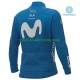 2020 Movistar Team Män Cykeltröja Långärmad och Bib Cykeltights Vinter Thermal Fleece N001