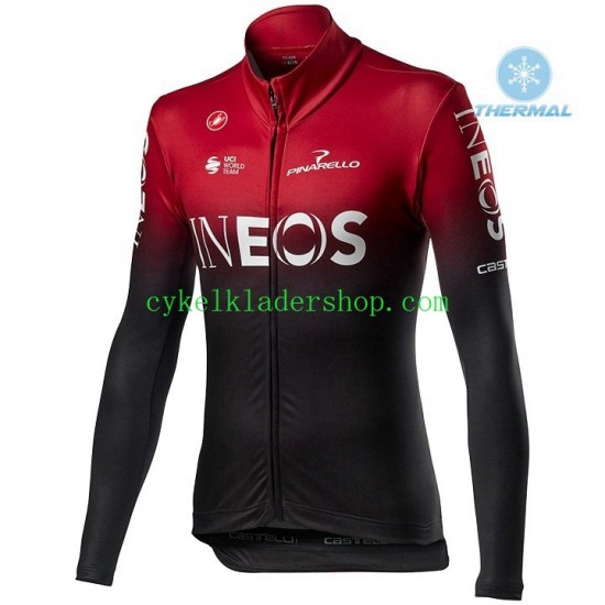 2020 TEAM INEOS Män Cykeltröja Långärmad och Bib Cykeltights Vinter Thermal Fleece N001