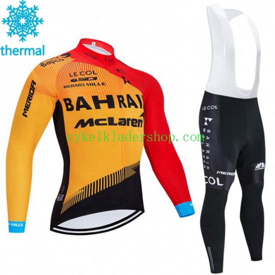 2020 Team Bahrain McLaren Män Cykeltröja Vinter Thermal Fleece N001