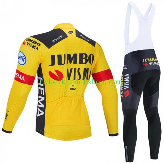 2020 Team Jumbo–Visma Män Cykeltröja Långärmad och Bib Cykeltights N001