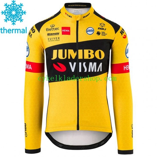 2020 Team Jumbo–Visma Män Cykeltröja Vinter Thermal Fleece N001