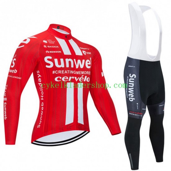 2020 Team Sunweb Män Cykeltröja Långärmad och Bib Cykeltights N001