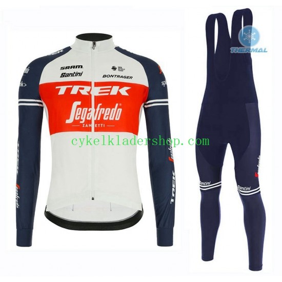 2020 Trek Segafredo Män Cykeltröja Långärmad och Bib Cykeltights Vinter Thermal Fleece N001