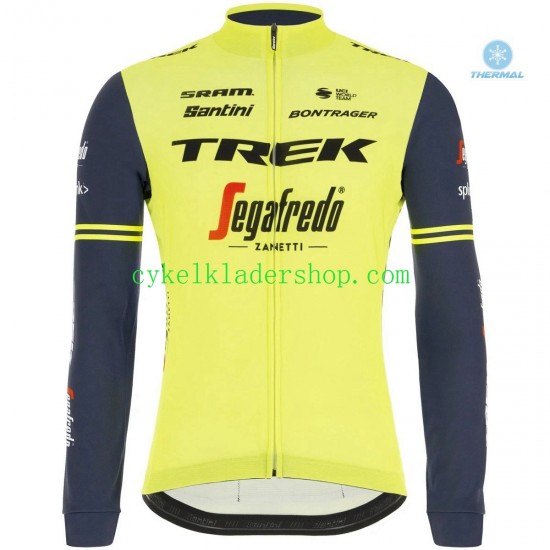 2020 Trek Segafredo Män Cykeltröja Långärmad och Bib Cykeltights Vinter Thermal Fleece N002