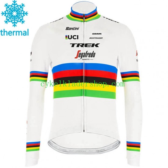 2020 Trek-Segafredo UCI World Champion Män Cykeltröja Vinter Thermal Fleece N001