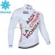 2021 AG2R Citroen Team Män Cykeltröja Vinter Thermal Fleece N001