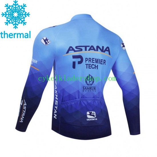 2021 Astana–Premier Tech Män Cykeltröja Vinter Thermal Fleece N001