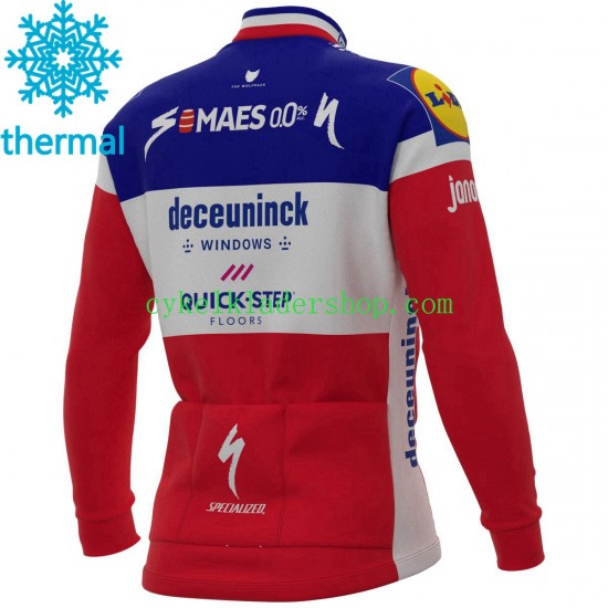2021 Deceuninck–Quick-Step Män Cykeltröja Vinter Thermal Fleece N002