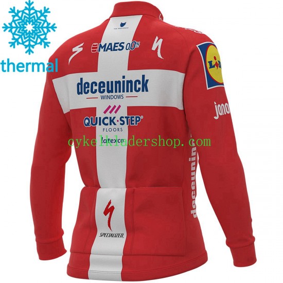 2021 Deceuninck–Quick-Step Män Cykeltröja Vinter Thermal Fleece N007