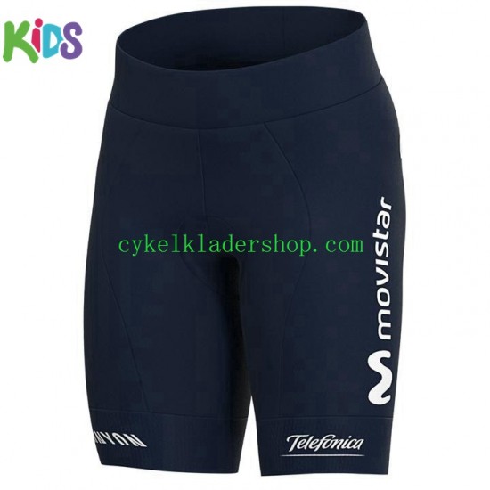 2021 Movistar Team Barn Cykeltröja och Cykelshorts N001