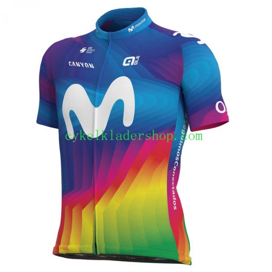 2021 Movistar Team Män Cykeltröja Kortärmad N004