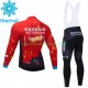 2021 Team Bahrain Victorious Män Cykeltröja Långärmad och Bib Cykeltights Vinter Thermal Fleece N001