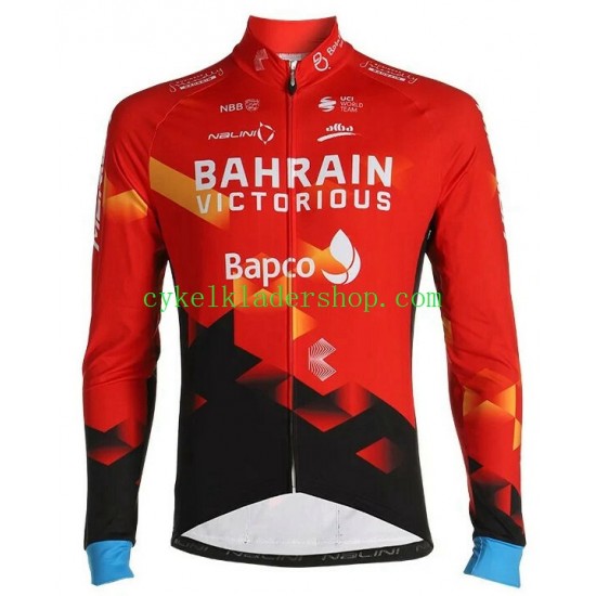 2021 Team Bahrain Victorious Män Cykeltröja Långärmad N001