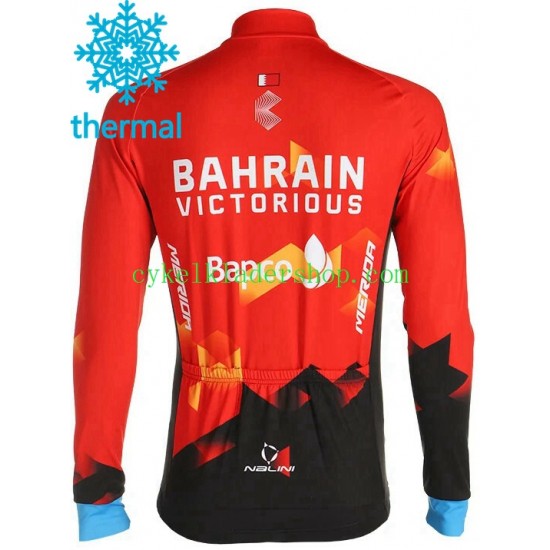 2021 Team Bahrain Victorious Män Cykeltröja Vinter Thermal Fleece N001