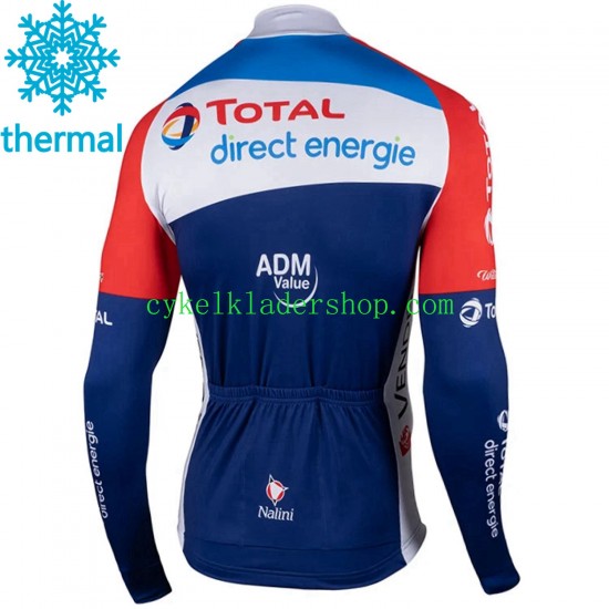 2021 Team TotalEnergies Män Cykeltröja Vinter Thermal Fleece N001