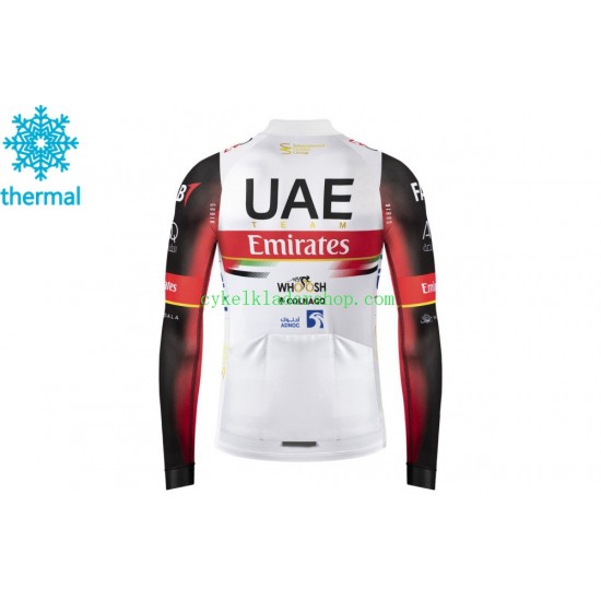 2021 UAE Team Emirates Män Cykeltröja Vinter Thermal Fleece N002