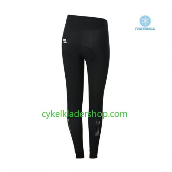 2021 Spоrtful Leaf Kvinnor Cykeltröja Långärmad och Cykeltights Vinter Thermal Fleece N001