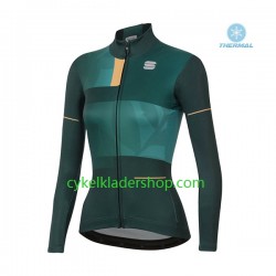 2021 Spоrtful Leaf Kvinnor Cykeltröja Vinter Thermal Fleece N002