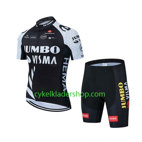 2021 Team Jumbo-Visma Barn Cykeltröja och Cykelshorts N002